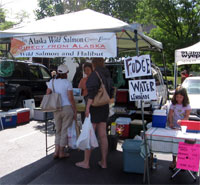 GoodSalmon Pittsburgh - Julie at the Sewickly Farmer's Market