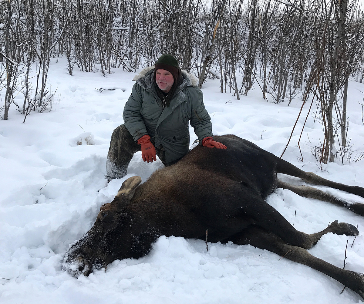 Mark Stopha with Moose from hunt in Alaska