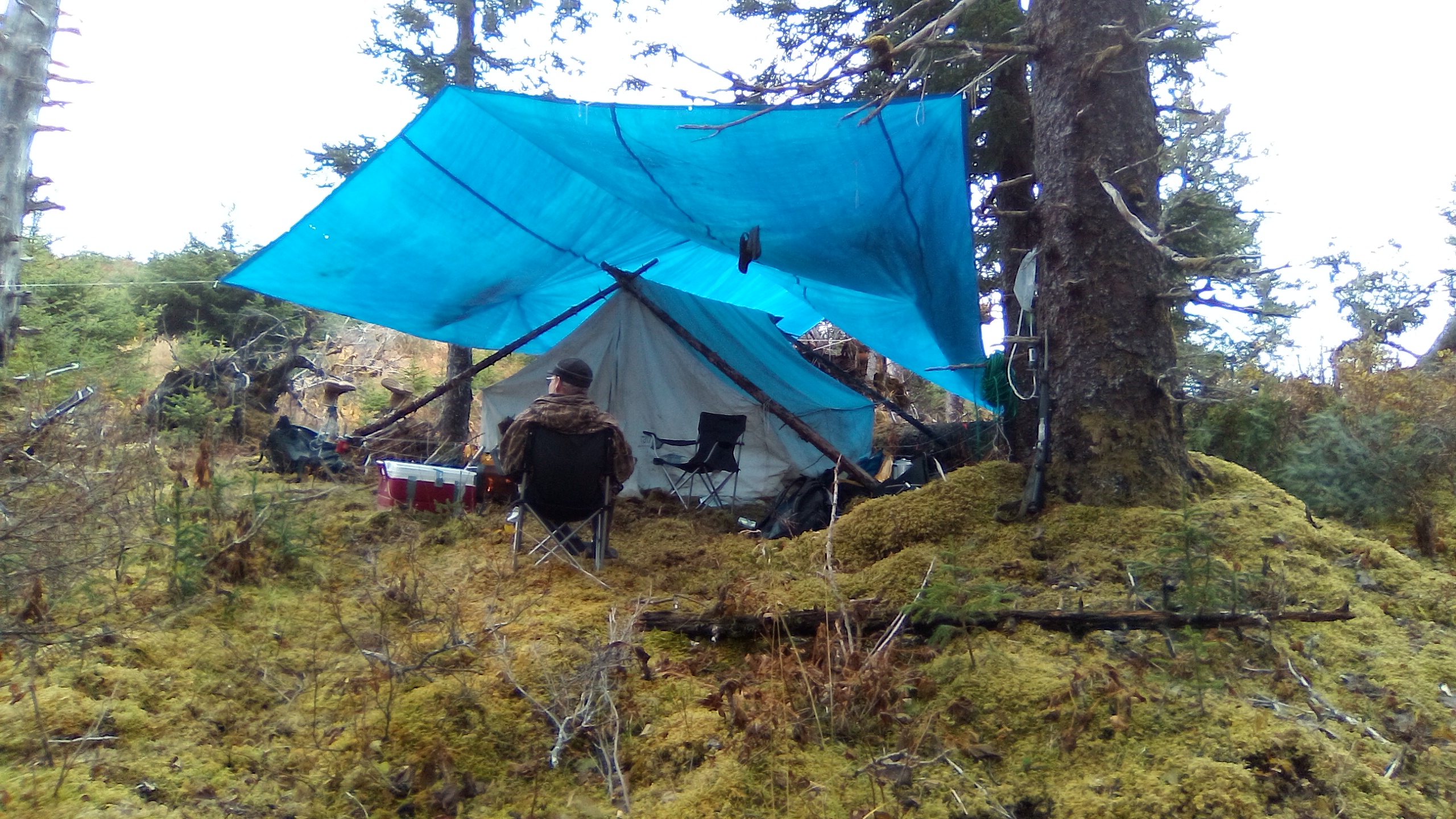 Mark's tent setup