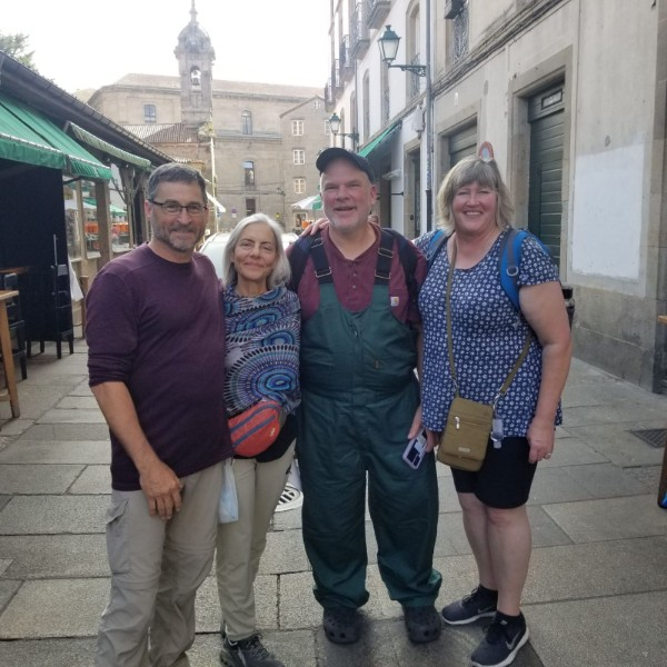 Mark and Sara and friends in Porto