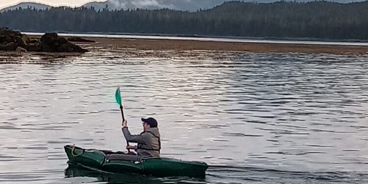 Jesse on a kayak